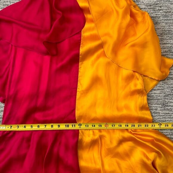 NWT Anthropologie Pinnacle by Shruti Sancheti Colorblock Ruffle Dress Large - Picture 14 of 16